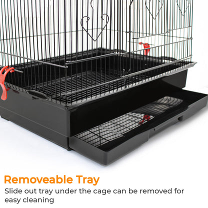 Bird Cage Large Metal - Black/White