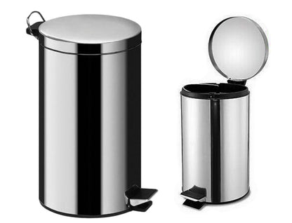Pedal Toilet Bathroom Kitchen Bin - Silver