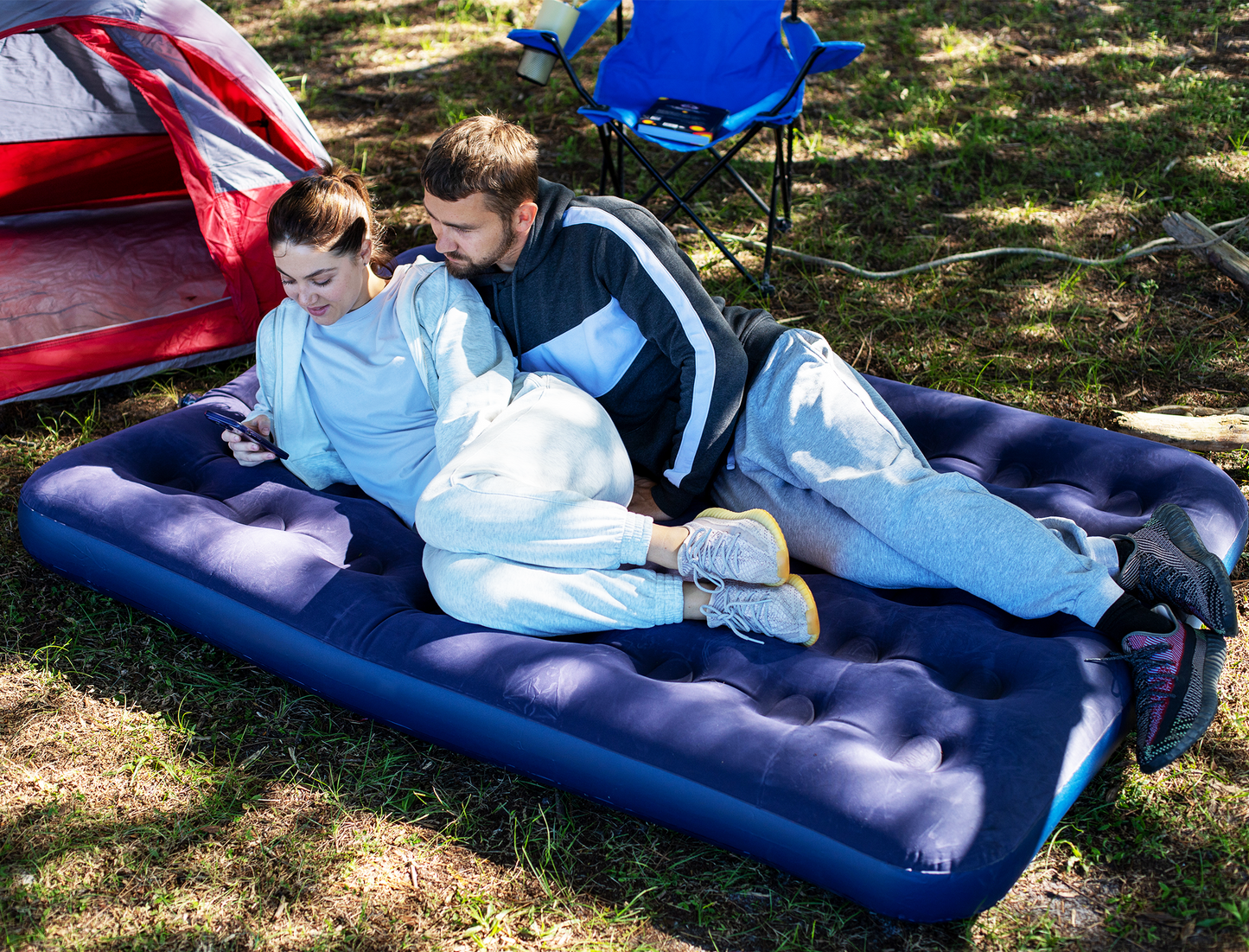 Crystals Single/Double Inflatable Air Mattress Blow Up Bed Airbed