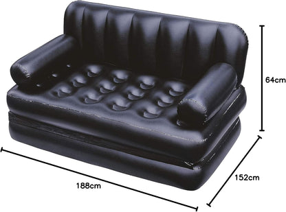 Bestway Multipurpose Sofa, 188 x 152 x 64 cm, PVC, Black