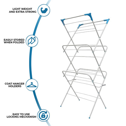 3 Tier Clothes Airer Folding Horses