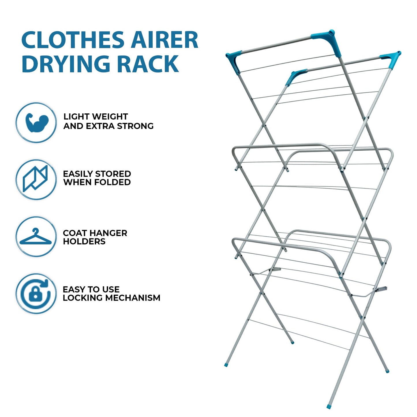 3 Tier Clothes Airer Folding Horses