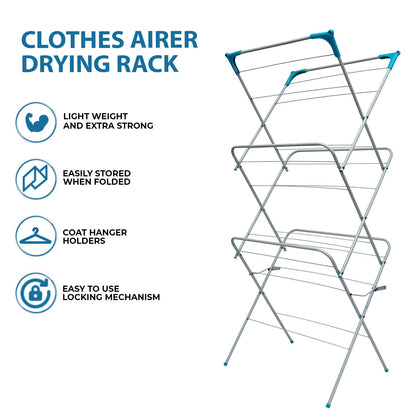 3 Tier Clothes Airer Folding Horses