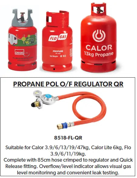 Cadac LP Propane Screw-On POL Overflow Regulator QR