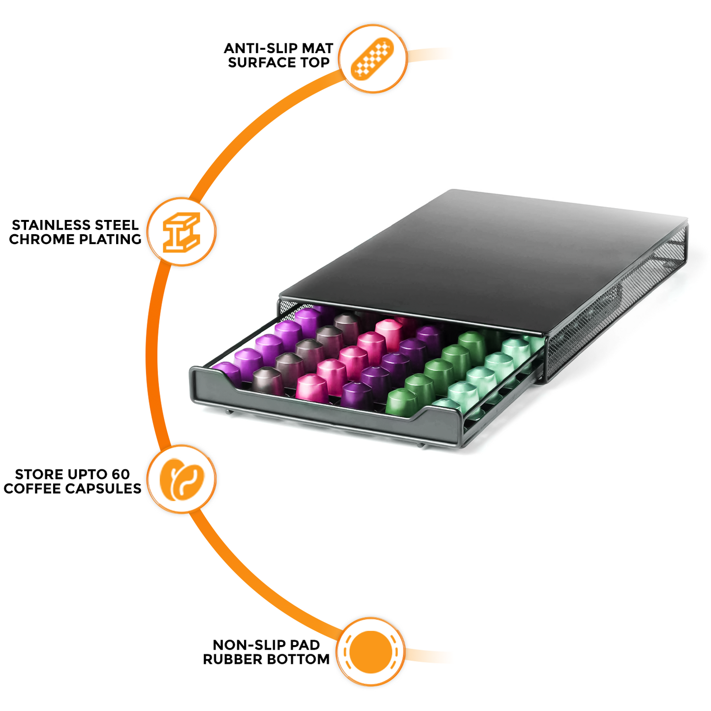 Nespreso 60 Coffee Capsules Holder