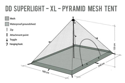 DD SuperLight XL Pyramid Mesh Tent