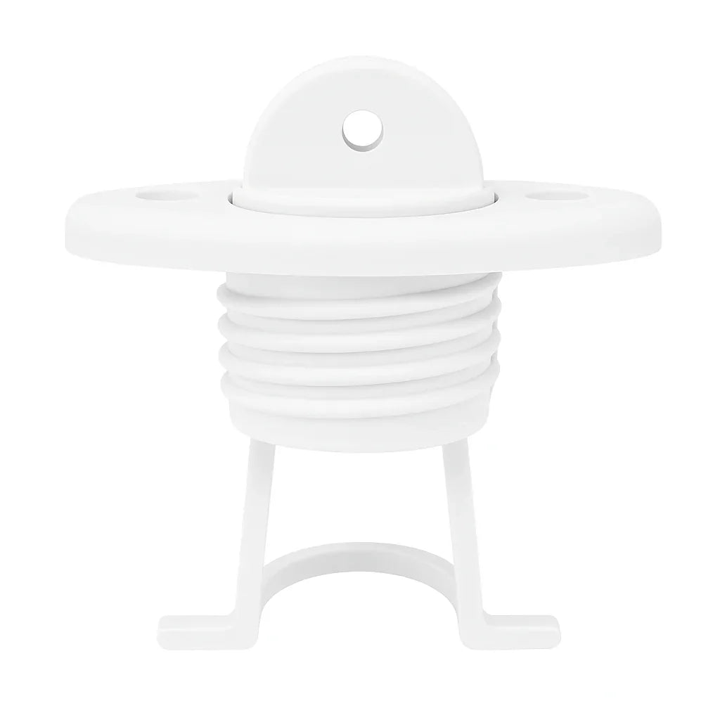 Drain Socket with Captive Plug – Oval 60×30mm White | 4Boats