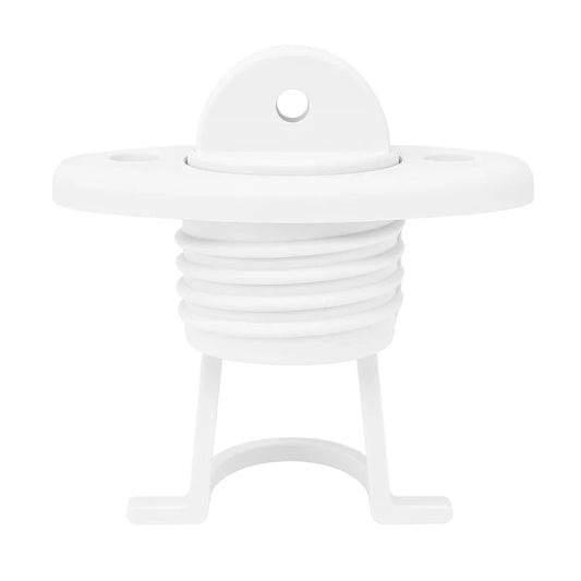 Drain Socket with Captive Plug – Oval 60×30mm White | 4Boats