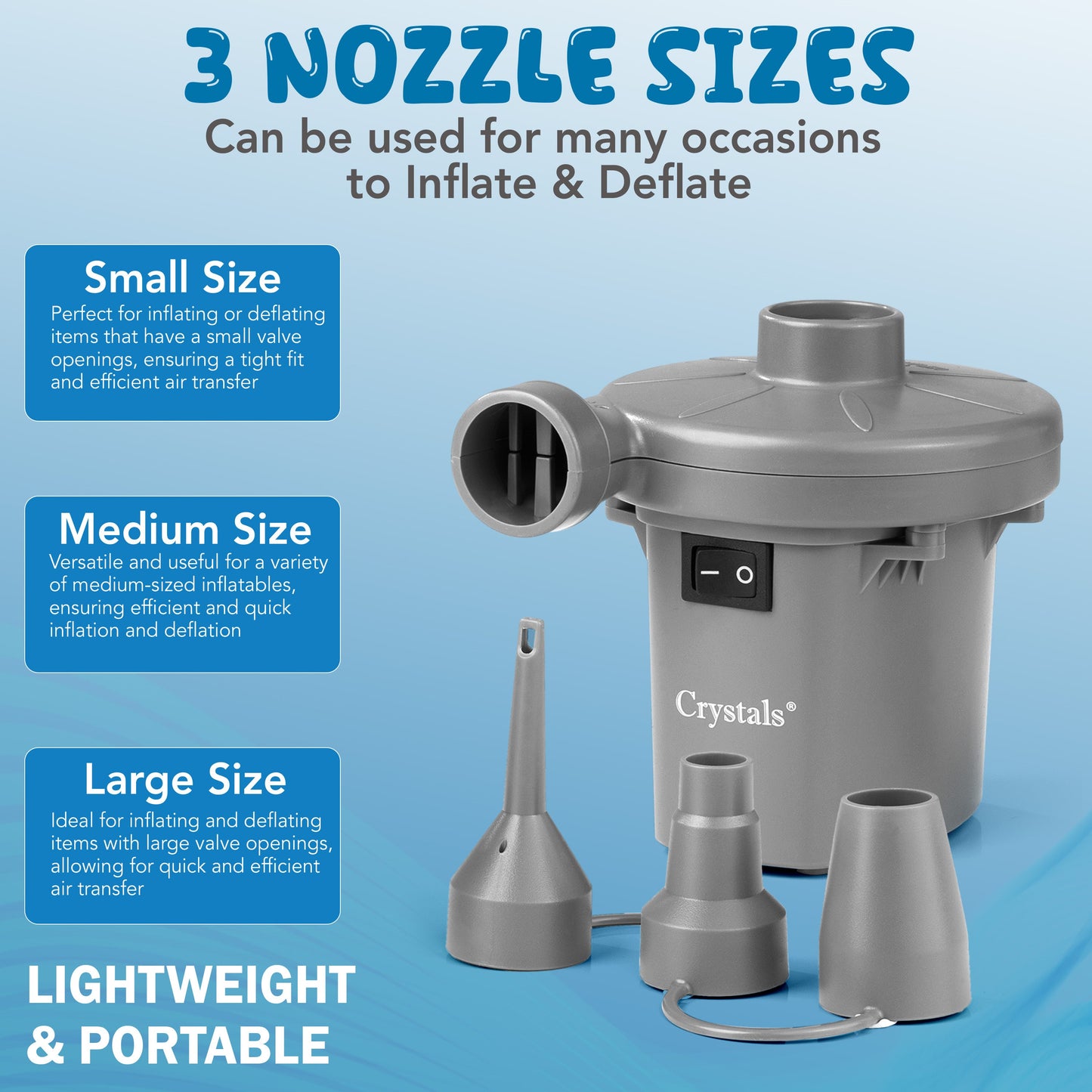 240V Electric Air Pump - Grey