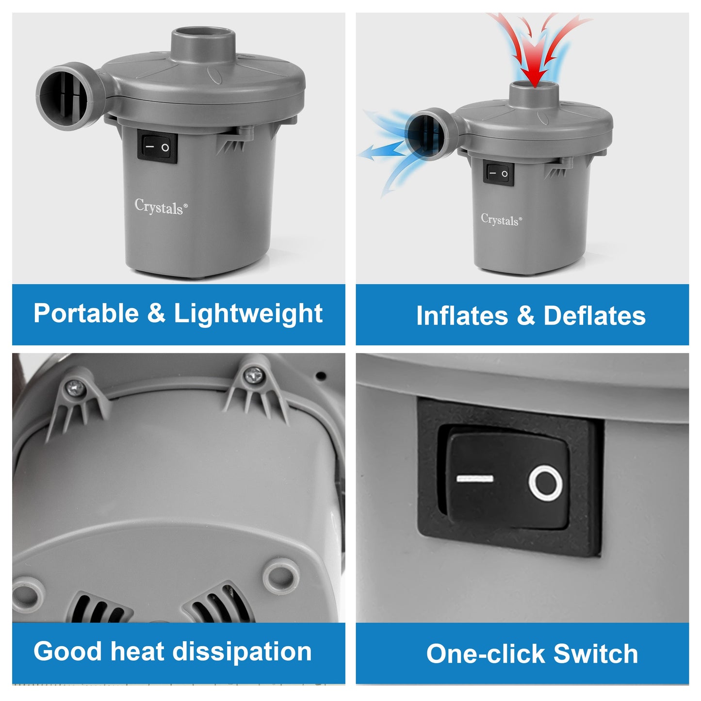 240V Electric Air Pump - Grey