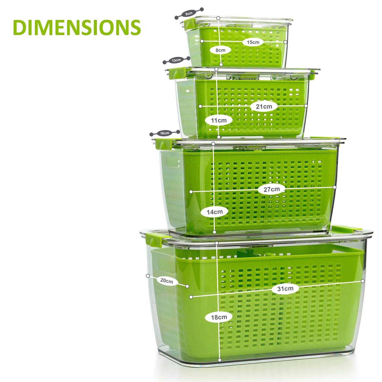 Fruit Vegetable Fridge Organiser Storage Box