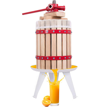 Manual Fruit Press Wooden - 6/12/18 Liters
