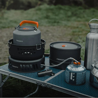 Firemaple Cooking Kit with Pots and Pans With Gas Burner