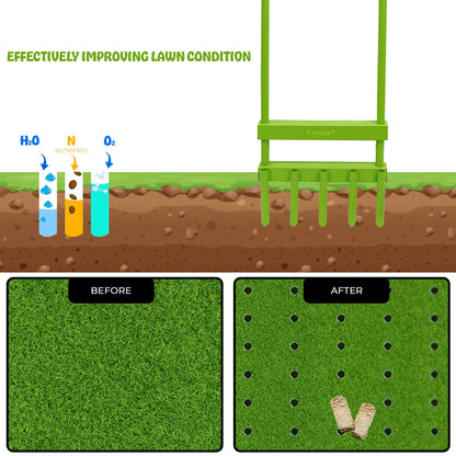 5 Hollow Tine Spike Hand Lawn Aerator
