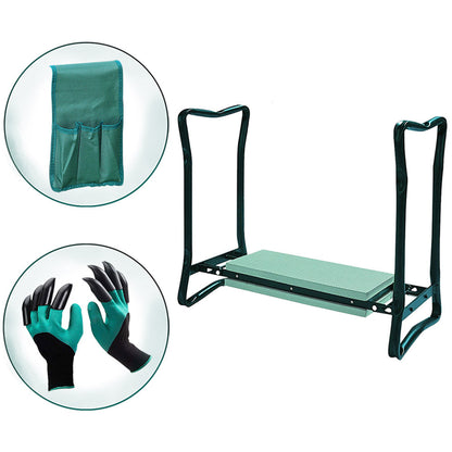 Garden Kneeler with Tool Bag & Gardening Gloves