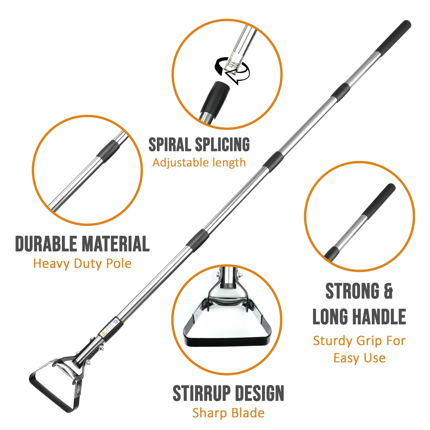 Long Handled Flexible Oscillating Hoe