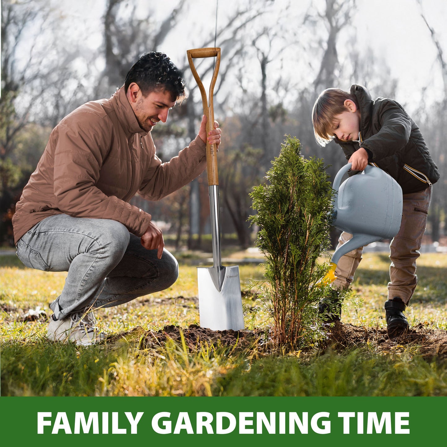 97cm/102cm Stainless Steel Spade with Wooden Handle