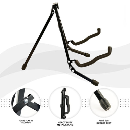 Foldable Music Guitar Stand (Black)