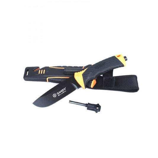 Ganzo Gg8012 Survival Bushcraft Knife - Orange