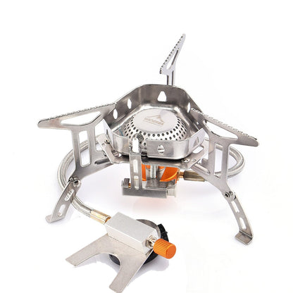 Camping Wind Proof Gas Burner Outdoor Strong Fire Stove Heater Tourism Equipment Supplies Tourist Kitchen Survival Trips-2