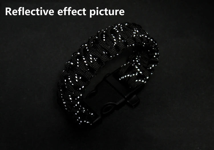 Reflective Paracord Rope Military 7 Strand 4mm 550 Tactical Parachute Cord Camping Tent Lanyard DIY Bracelet Weaving Rope