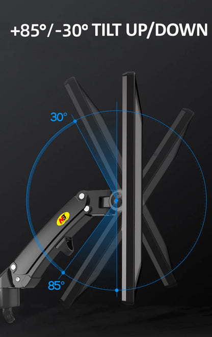 North Bayou NB F150 Gas Spring 17-35 inch LED TV Wall Mount Monitor Holder Ergonomic Mount Arm Max. VESA 100*100mm Load 3-12kgs