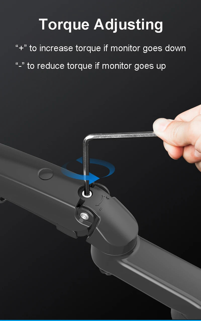 North Bayou NB F150 Gas Spring 17-35 inch LED TV Wall Mount Monitor Holder Ergonomic Mount Arm Max. VESA 100*100mm Load 3-12kgs