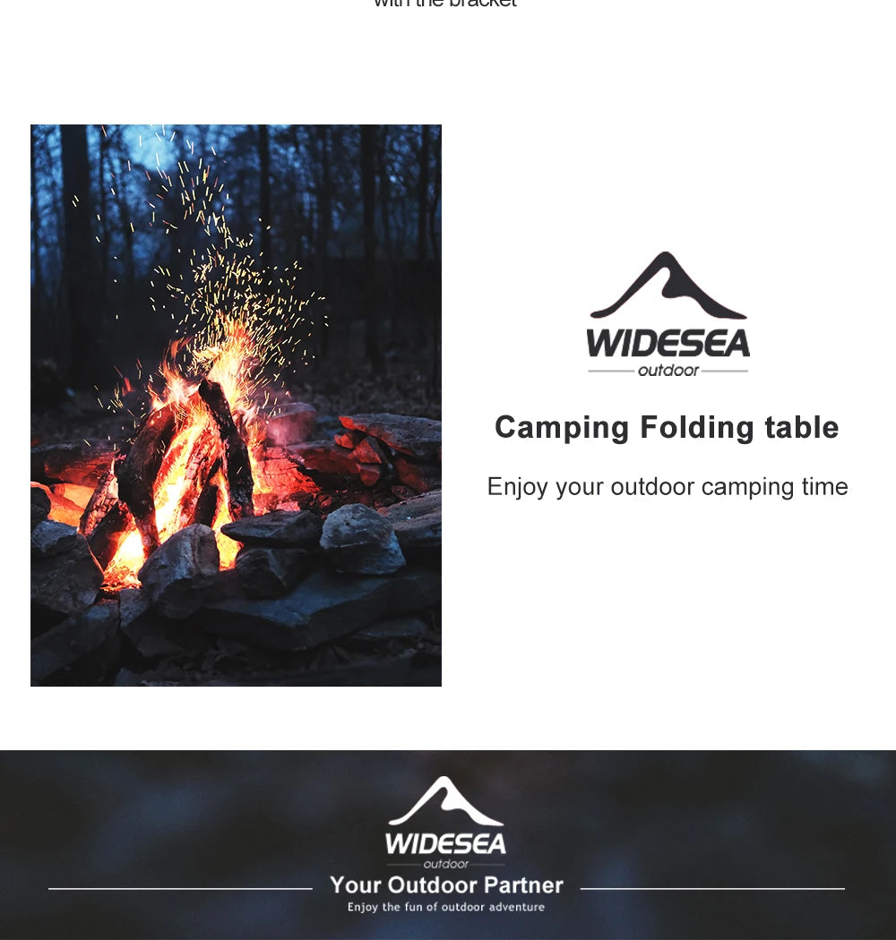 Widesea Camping Folding Table Tourist Picnic Pliante Dinner Foldable Travel Furniture Equipment Supplies Tourism Outdoor Fishing