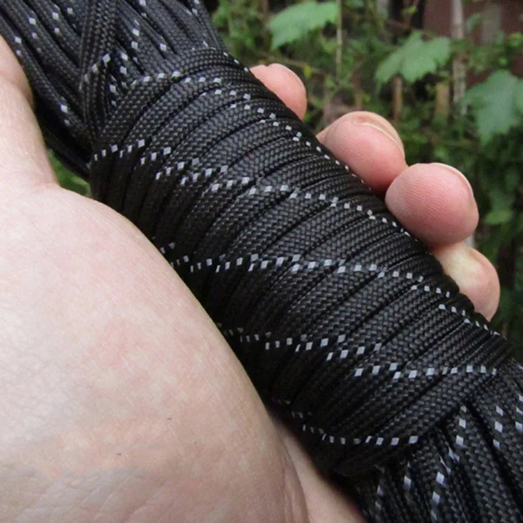 Reflective Paracord Rope Military 7 Strand 4mm 550 Tactical Parachute Cord Camping Tent Lanyard DIY Bracelet Weaving Rope