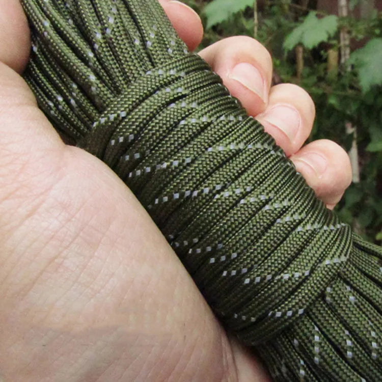 Reflective Paracord Rope Military 7 Strand 4mm 550 Tactical Parachute Cord Camping Tent Lanyard DIY Bracelet Weaving Rope