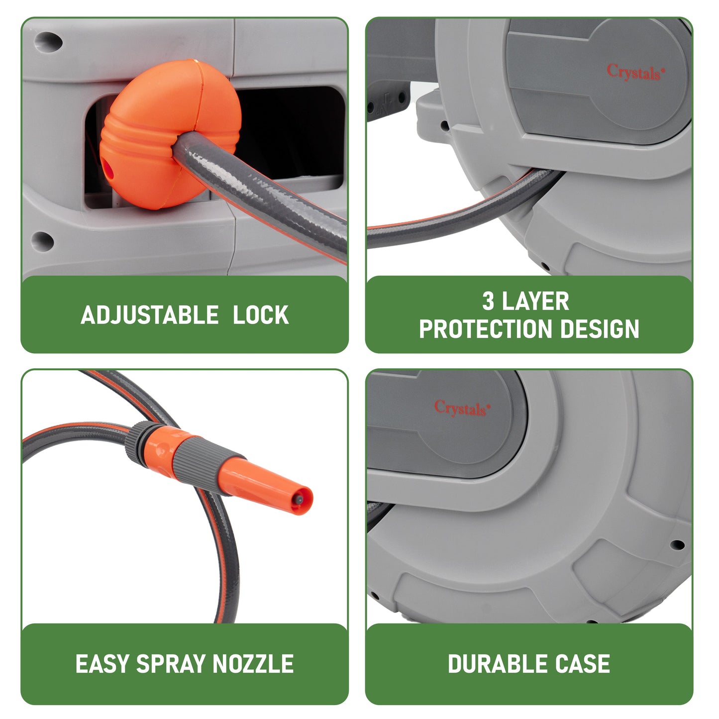 25/30m Garden Patio Hose Reel