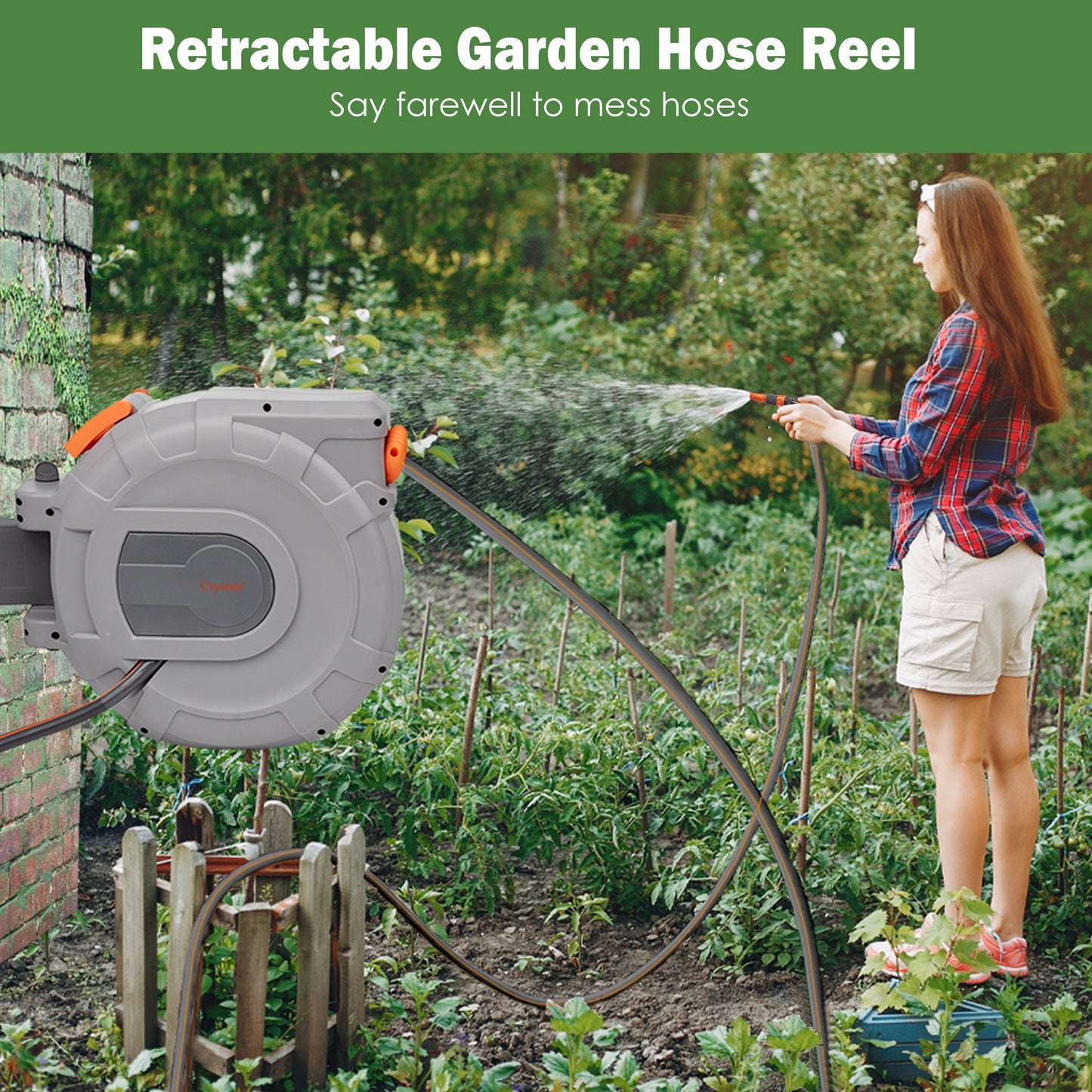 25/30m Garden Patio Hose Reel