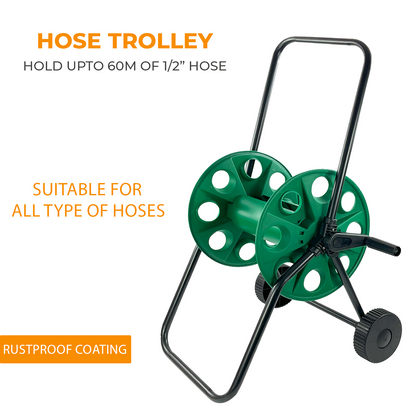 Garden Hose Reel Trolley - 60M