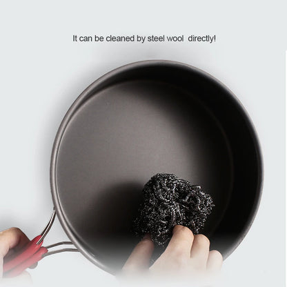 Alocs Outdoor Folding Camping Pot Cookware Mess Kit Pot Water Kettle Frying Pan Bowl Cooking Set Backpacking Picnic Hiking