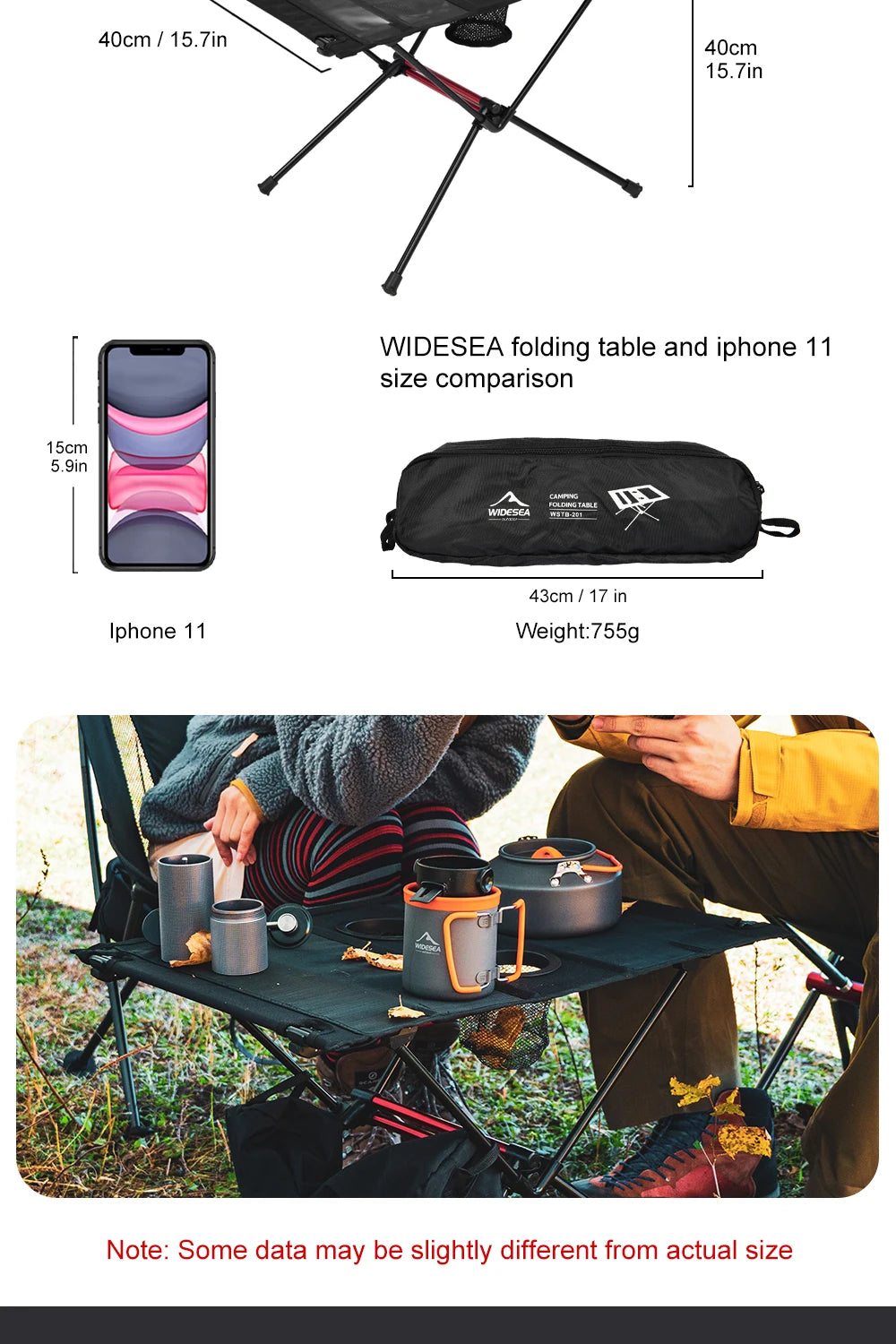 Widesea Camping Folding Table Tourist Picnic Pliante Dinner Foldable Travel Furniture Equipment Supplies Tourism Outdoor Fishing