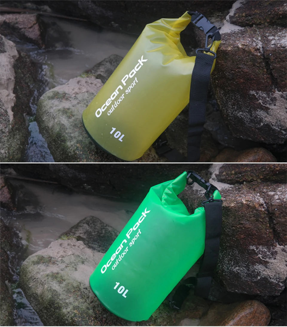 Waterproof Swimming Bag Dry Sack 5L/10L/15L/20L Waterproof Floating Dry Gear Bags For Boating Fishing Rafting Swimming