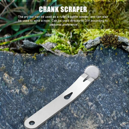 Gear Mini Crank Crowbar Pocket Pry Bar Keychain Multi Tool Survival Scraper EDC Multi Function Tools Stainless Steel Camping Kit