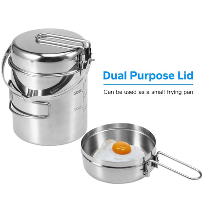 1L Stainless Steel Cooking Kettle Portabl-1