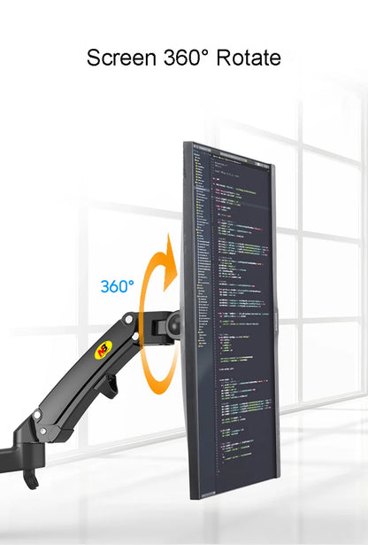 North Bayou NB F150 Gas Spring 17-35 inch LED TV Wall Mount Monitor Holder Ergonomic Mount Arm Max. VESA 100*100mm Load 3-12kgs
