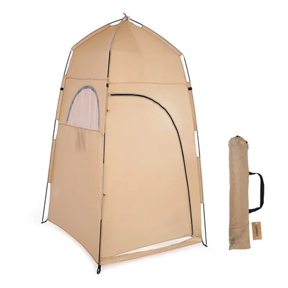 Portable Outdoor Privacy Tent Pop-Up Shower And Toilet Shelter Khaki-0