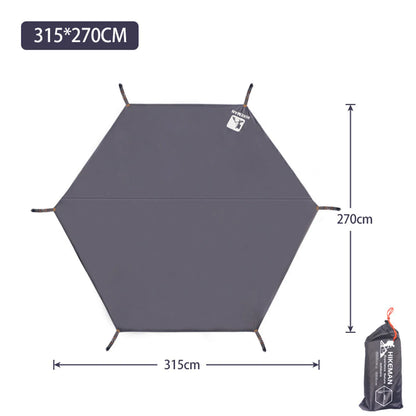 Waterproof Hexagonal Ground Cloth Mat for Camping-4