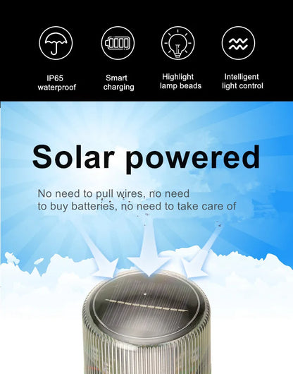 Solar Powered Marine LED Beacon Light Light Controlled Navigation Signal Sailing Warning Light With Portable Detachable bracket