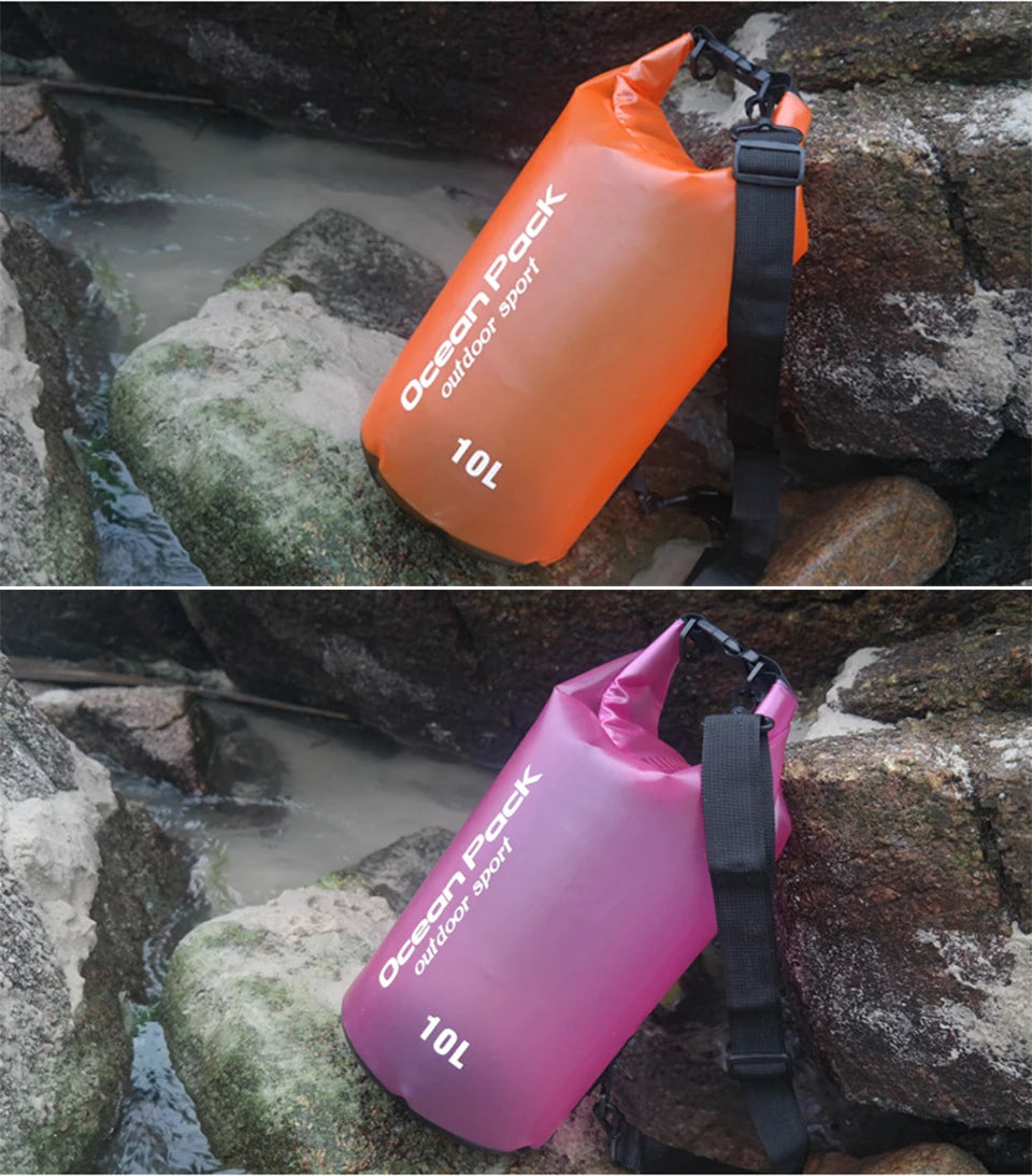 Waterproof Swimming Bag Dry Sack 5L/10L/15L/20L Waterproof Floating Dry Gear Bags For Boating Fishing Rafting Swimming