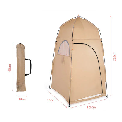 Portable Outdoor Privacy Tent Pop-Up Shower And Toilet Shelter Khaki-1
