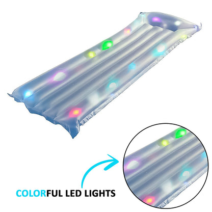 Inflatable LED Lighted Float Swimming Pool Lounger