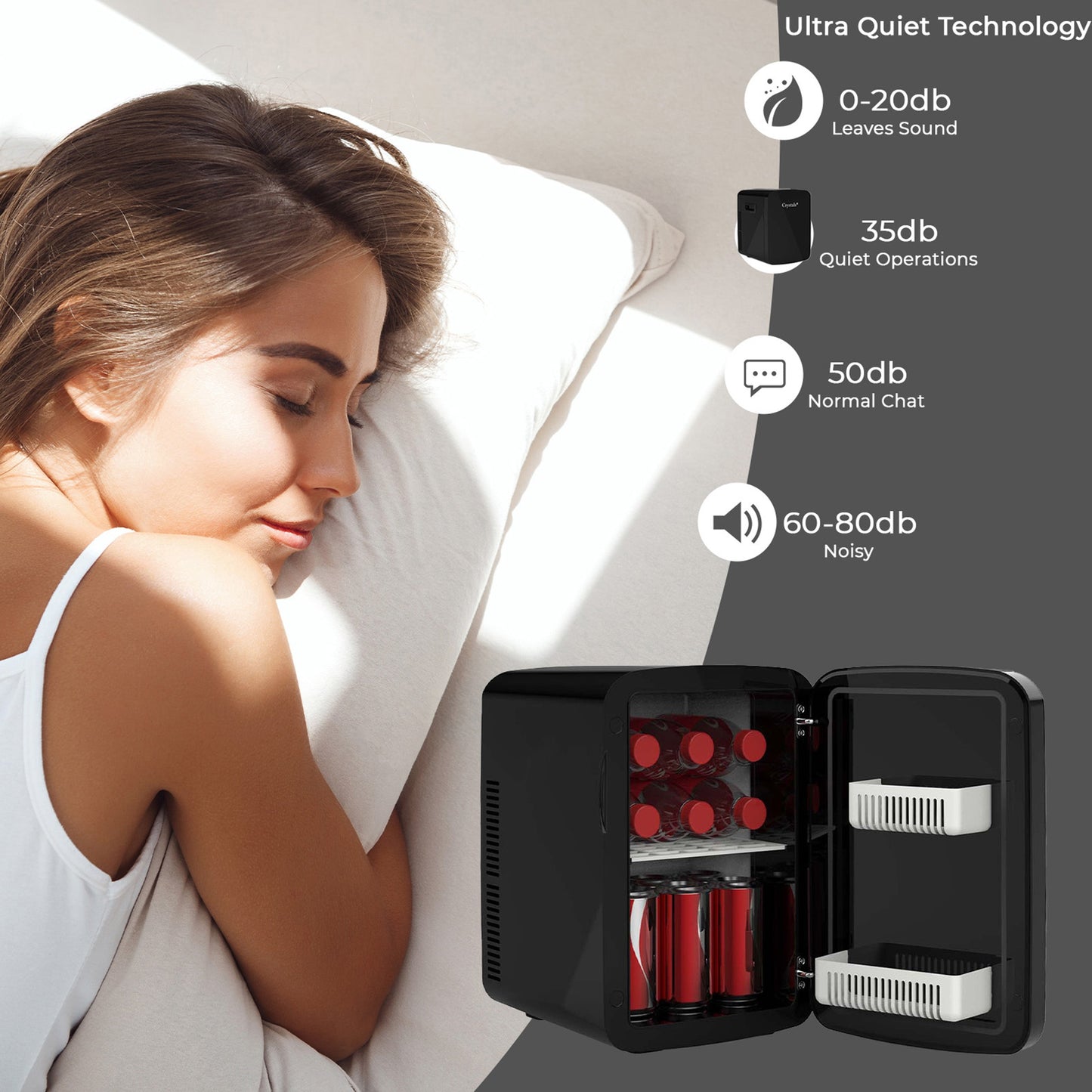 15L Compact Refrigerator Mini Electric Fridge