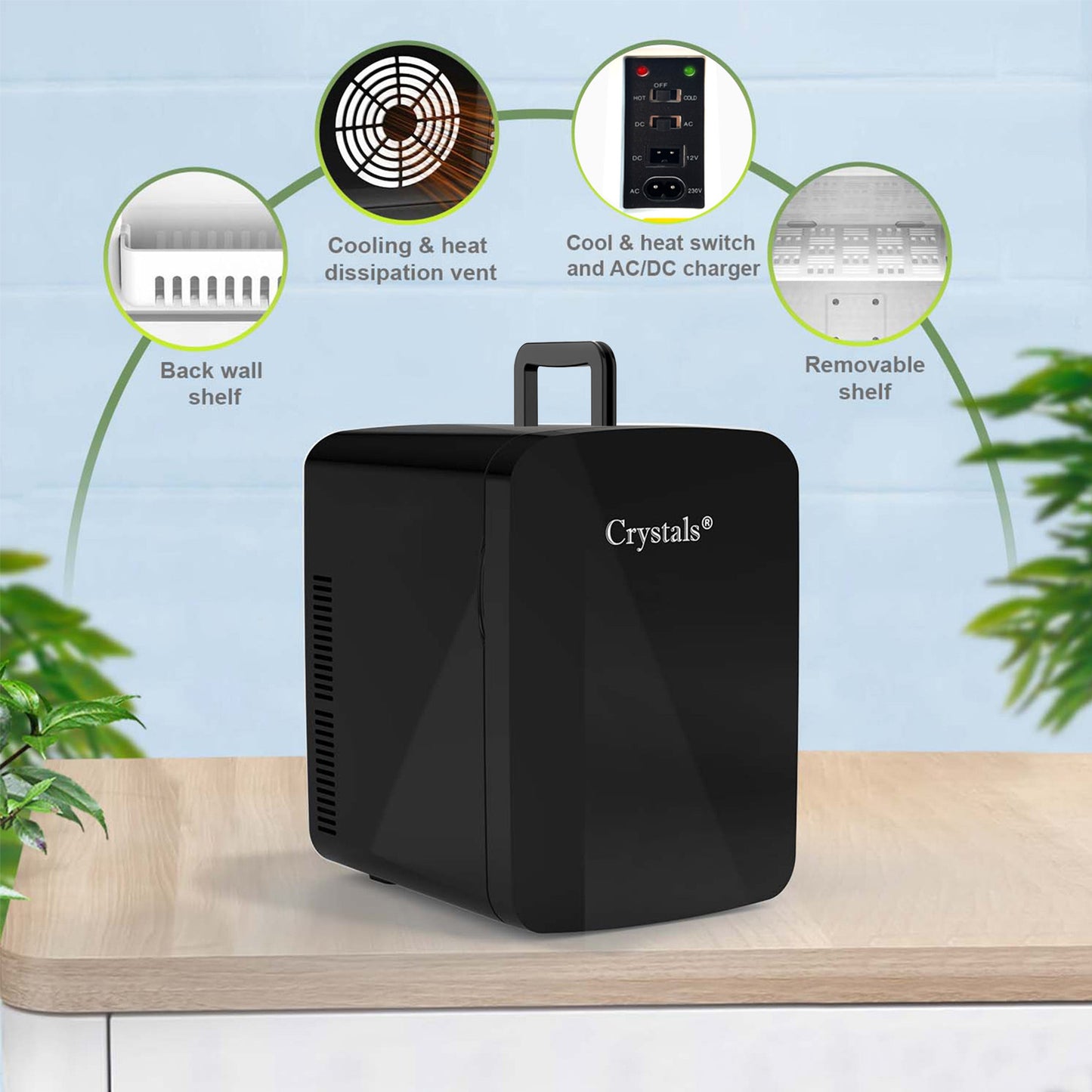 15L Compact Refrigerator Mini Electric Fridge