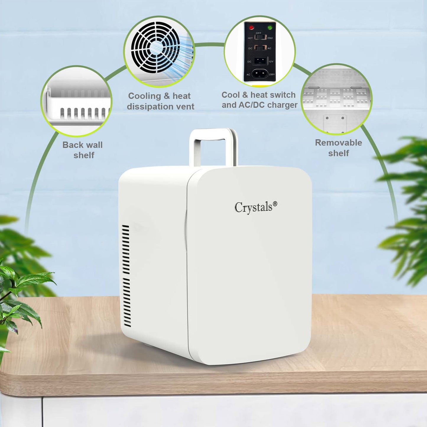 15L Compact Refrigerator Mini Electric Fridge