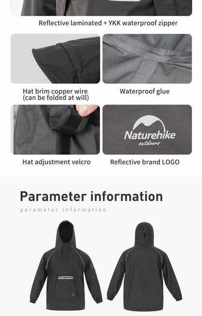 Naturehike Short hooded Lightweight Raincoat