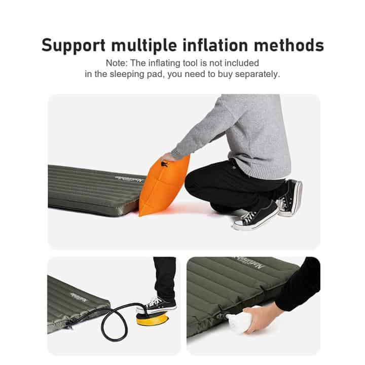 Naturehike Thick TPU Inflatable Sleeping Mat With Pillow (Wide)